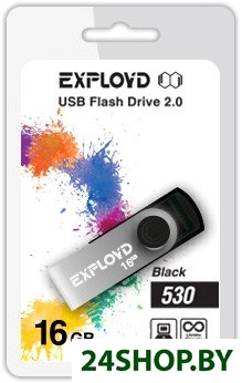 Флеш-память EXPLOYD 530 16GB (черный) (EX016GB530-B) Флеш-память EXPLOYD 530 16GB (черный) (EX016GB530-B)