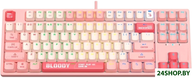 Клавиатура A4Tech Bloody S87 Energy Pink (Bloody BLMS Red Plus) Клавиатура A4Tech Bloody S87 Energy Pink (Bloody BLMS Red Plus)