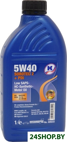 Моторное масло Kuttenkeuler Sorotec 2 +PDi 5W-40 1л Моторное масло Kuttenkeuler Sorotec 2 +PDi 5W-40 1л