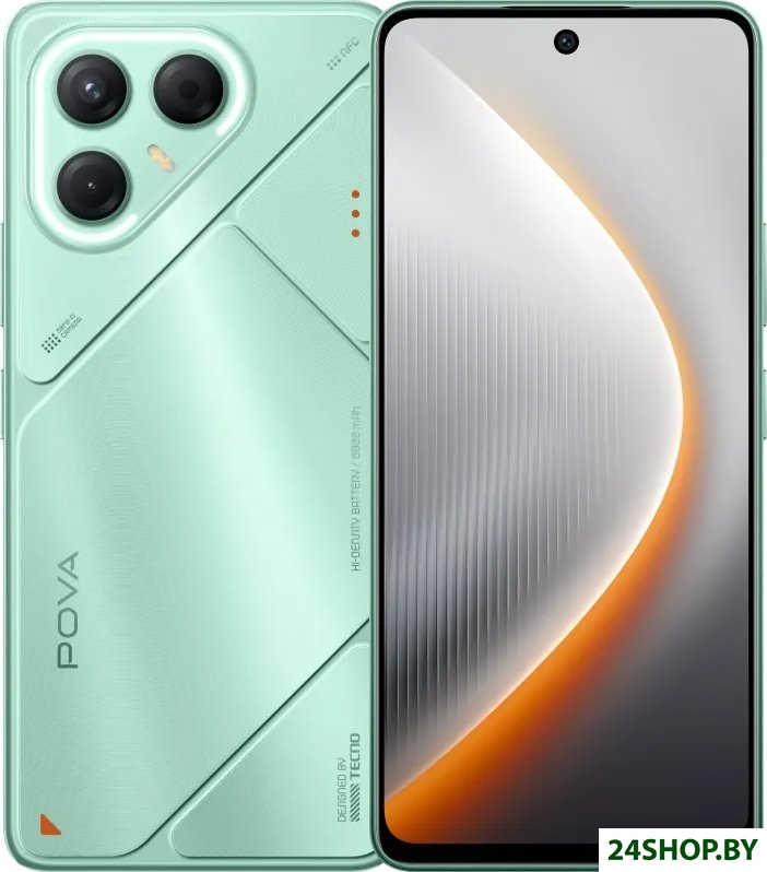 Телефон Tecno Pova 7 5G 8GB/256GB (зеленый оазис) Телефон Tecno Pova 7 5G 8GB/256GB (зеленый оазис)
