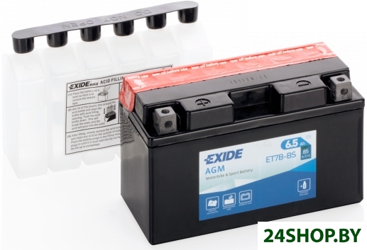 Мотоциклетный аккумулятор Exide ET7B-BS (6.5 А·ч) Мотоциклетный аккумулятор Exide ET7B-BS (6.5 А·ч)