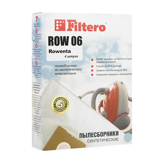 Пылесборники Filtero ROW 06 ЭКСТРА (4 шт) Пылесборники Filtero ROW 06 ЭКСТРА (4 шт)