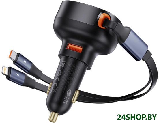 Автомобильное зарядное Baseus Enjoyment Pro 2-in-1 Car Charger C+L 60W C00057802111-02 Автомобильное зарядное Baseus Enjoyment Pro 2-in-1 Car Charger C+L 60W C00057802111-02