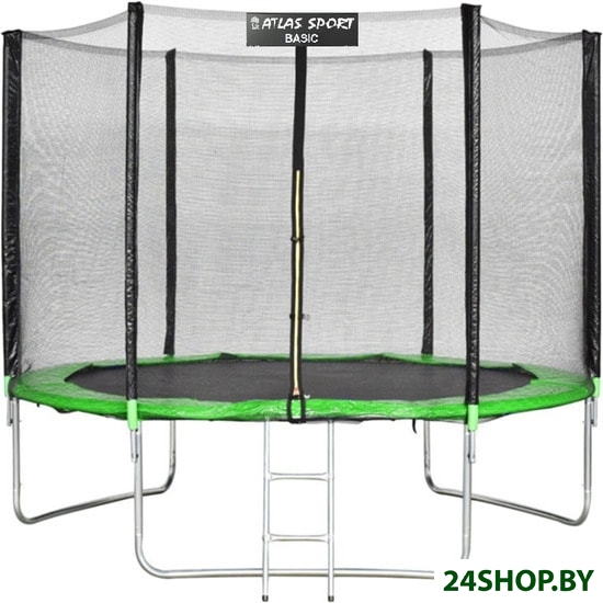 Батут Atlas Sport 252 см - 8ft Basic (с лестницей, внешняя сетка, зеленый) Батут Atlas Sport 252 см - 8ft Basic (с лестницей, внешняя сетка, зеленый)