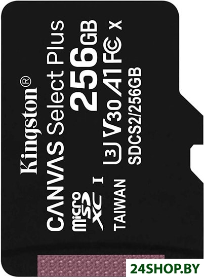 Карта памяти Kingston Canvas Select Plus microSDXC 256GB Карта памяти Kingston Canvas Select Plus microSDXC 256GB