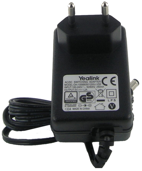 Сетевое зарядное устройство Yealink PA 5VDC 2A для SIP-T32G, SIP-T38G, SIP-T46G, SIP-T48G Сетевое зарядное устройство Yealink PA 5VDC 2A для SIP-T32G, SIP-T38G, SIP-T46G, SIP-T48G