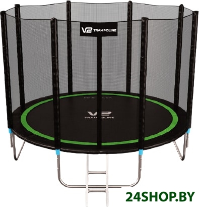 Батут V2 Trampoline Greenline 10FT 312 см (с внешней сеткой и лестницей) Батут V2 Trampoline Greenline 10FT 312 см (с внешней сеткой и лестницей)