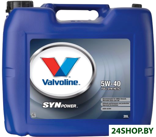 Моторное масло Valvoline SynPower 5W-40 20л Моторное масло Valvoline SynPower 5W-40 20л