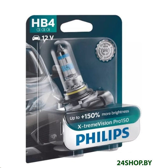 Галогенная лампа Philips HB4 X-tremeVision Pro150 1шт Галогенная лампа Philips HB4 X-tremeVision Pro150 1шт
