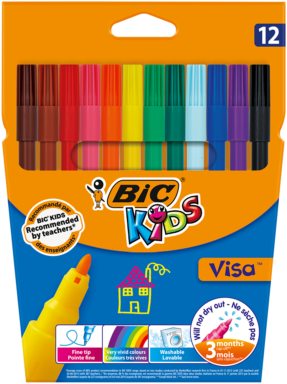 BIC Кидс Виза Фломастеры, 12 шт BIC Кидс Виза Фломастеры, 12 шт