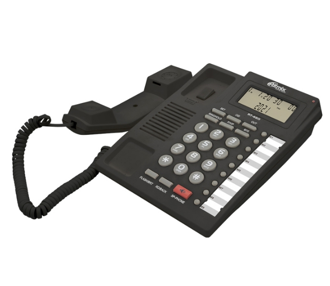 Проводной телефон Ritmix RT-460 (черный) Проводной телефон Ritmix RT-460 (черный)