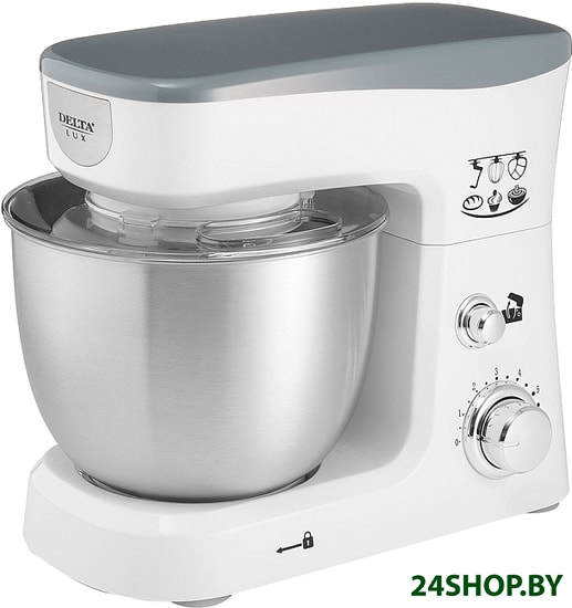 Миксер Delta LUX DE-7900P (белый/серый) Миксер Delta LUX DE-7900P (белый/серый)