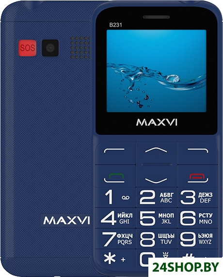 Кнопочный телефон Maxvi B231 (синий) Кнопочный телефон Maxvi B231 (синий)