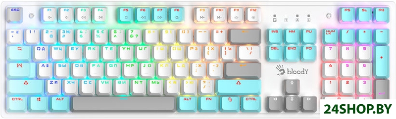 Клавиатура A4Tech Bloody S510N (белый, Bloody BLMS Red) Клавиатура A4Tech Bloody S510N (белый, Bloody BLMS Red)