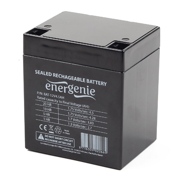 Аккумулятор для ИБП GEMBIRD BAT-12V4.5AH Аккумулятор для ИБП GEMBIRD BAT-12V4.5AH