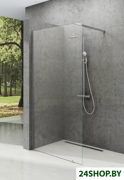 Душевой уголок Ravak Walk-In Wall 100 (серебристый/прозрачное) Душевой уголок Ravak Walk-In Wall 100 (серебристый/прозрачное)