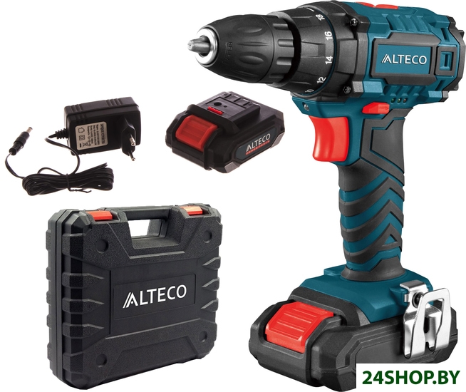 Дрель-шуруповерт Alteco CD 1610 Li X2 33504 (с 2-мя АКБ, кейс) Дрель-шуруповерт Alteco CD 1610 Li X2 33504 (с 2-мя АКБ, кейс)
