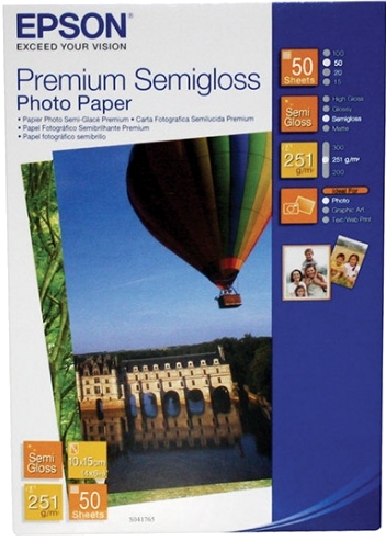 Фотобумага EPSON Premium Semigloss Photo Paper 10х15 50 листов (C13S041765) Фотобумага EPSON Premium Semigloss Photo Paper 10х15 50 листов (C13S041765)