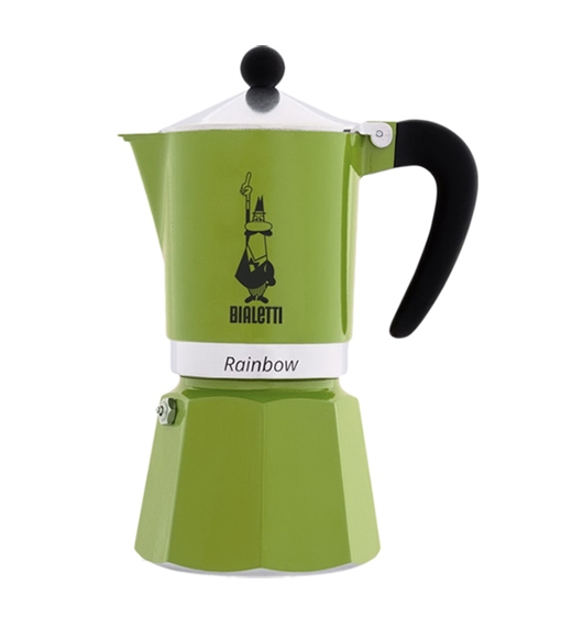 Гейзерная кофеварка Bialetti Rainbow (6 порций, зеленый) Гейзерная кофеварка Bialetti Rainbow (6 порций, зеленый)