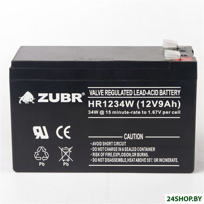 Аккумулятор для ИБП Zubr HR1234W 12V9Ah Аккумулятор для ИБП Zubr HR1234W 12V9Ah