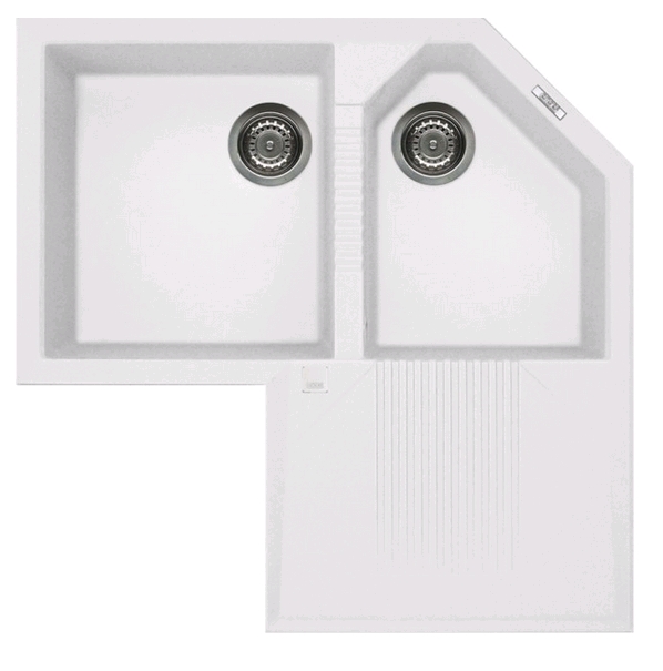 Кухонная мойка Elleci Tekno Corner Bianco Titano G68 Кухонная мойка Elleci Tekno Corner Bianco Titano G68