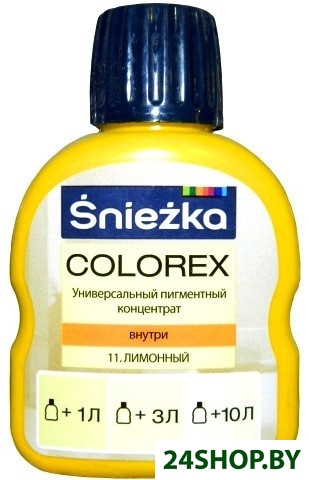 Колеровочная краска Sniezka Colorex 0.1 л (№11, лимонный) Колеровочная краска Sniezka Colorex 0.1 л (№11, лимонный)