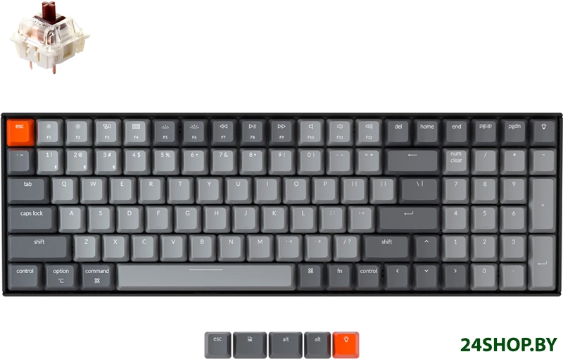 Клавиатура Keychron K4 V2 White LED K4-A3-RU (Gateron G Pro Brown) Клавиатура Keychron K4 V2 White LED K4-A3-RU (Gateron G Pro Brown)