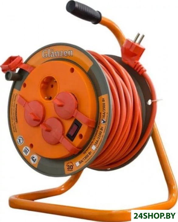 Удлинитель Glanzen EB-30-008 (30 м, оранжевый) Удлинитель Glanzen EB-30-008 (30 м, оранжевый)