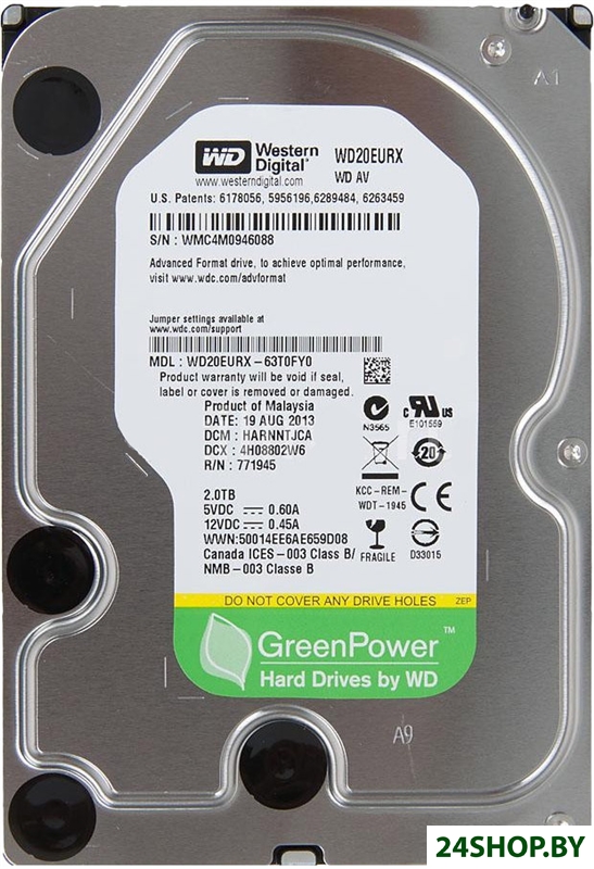 Жесткий диск WD AV-GP 2TB (WD20EURX) Жесткий диск WD AV-GP 2TB (WD20EURX)