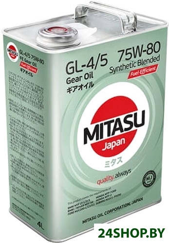 Трансмиссионное масло Mitasu MJ-441 75W-80 4л Трансмиссионное масло Mitasu MJ-441 75W-80 4л
