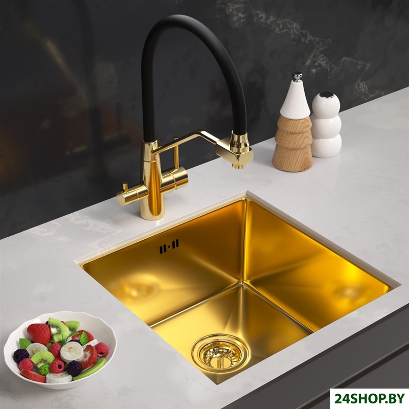 Кухонная мойка ARFEKA ECO AR 450*450 GOLD PVD NANO Кухонная мойка ARFEKA ECO AR 450*450 GOLD PVD NANO