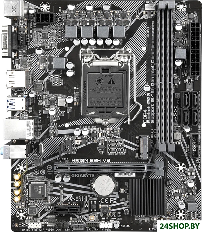 Материнская плата Gigabyte H510M S2H V3 (rev. 1.0) Материнская плата Gigabyte H510M S2H V3 (rev. 1.0)