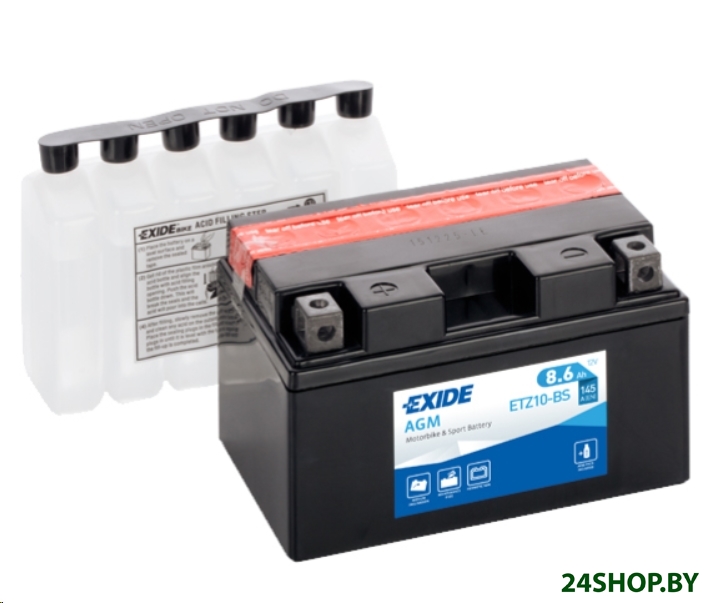 Мотоциклетный аккумулятор Exide ETZ10-BS (8,6 А·ч) Мотоциклетный аккумулятор Exide ETZ10-BS (8,6 А·ч)