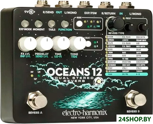 Гитарная педаль Electro-Harmonix Oceans 12 Гитарная педаль Electro-Harmonix Oceans 12