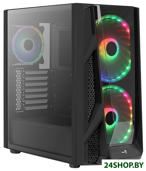 Корпус AeroCool NightHawk Duo-G-BK-v1 Корпус AeroCool NightHawk Duo-G-BK-v1