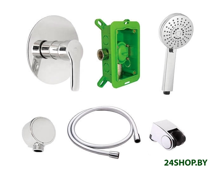 Душевой гарнитур Rubineta Kubo-1F-Uno 625014 Душевой гарнитур Rubineta Kubo-1F-Uno 625014