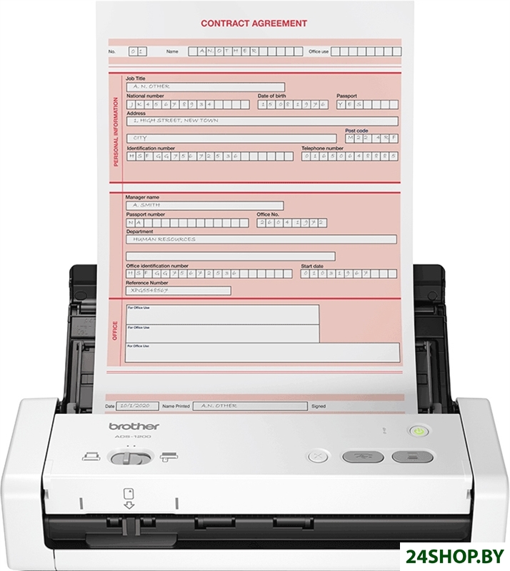 Сканер Brother ADS-1200 (серый/черный) (ADS1200TC1) Сканер Brother ADS-1200 (серый/черный) (ADS1200TC1)