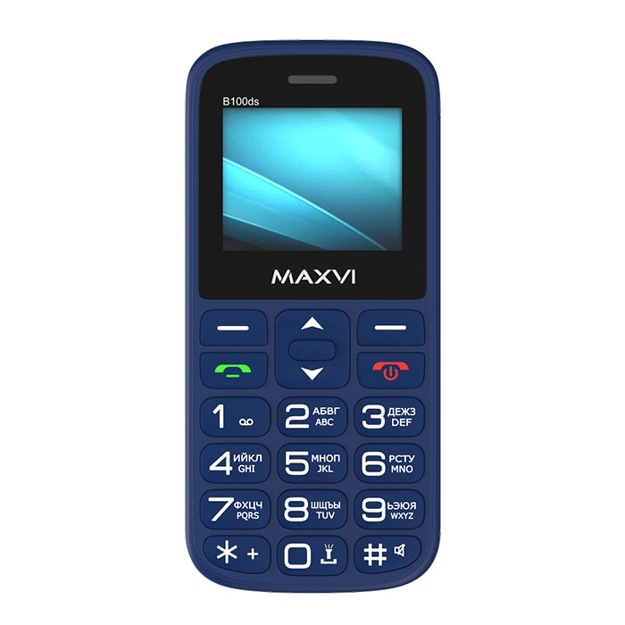 Кнопочный телефон Maxvi B100ds (синий) Кнопочный телефон Maxvi B100ds (синий)