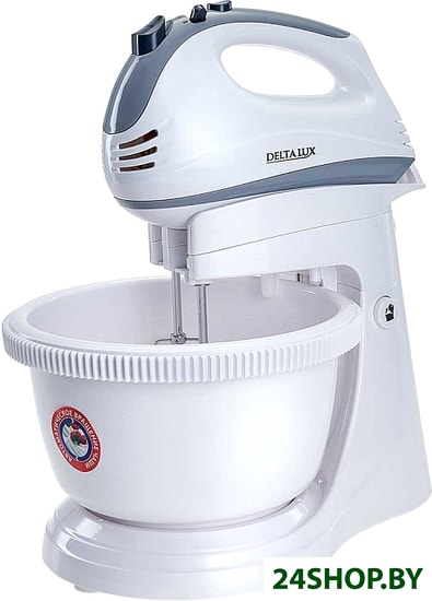 Миксер Delta Lux DE-7901C (белый, серый) Миксер Delta Lux DE-7901C (белый, серый)