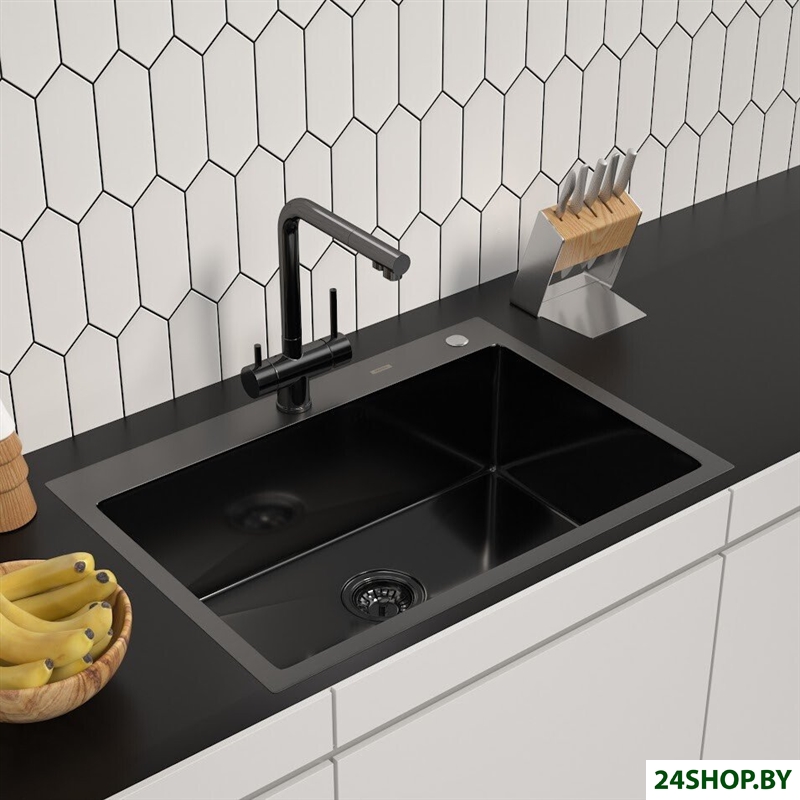 Кухонная мойка ARFEKA ECO AR 700*500 BLACK PVD NANO Кухонная мойка ARFEKA ECO AR 700*500 BLACK PVD NANO