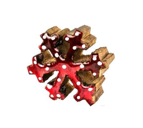 Игрушка Gasper Снежинка 6319530-01 (красный) Игрушка Gasper Снежинка 6319530-01 (красный)