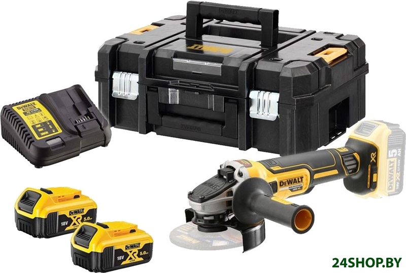 Угловая шлифмашина DeWalt DCG405P2 (с 2-мя АКБ, кейс) Угловая шлифмашина DeWalt DCG405P2 (с 2-мя АКБ, кейс)
