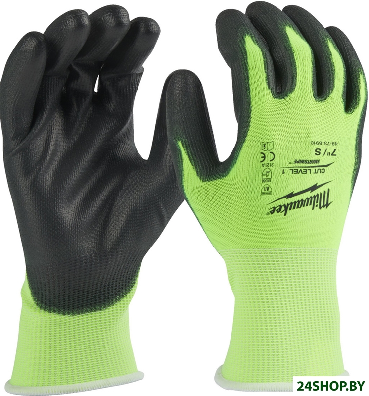 Перчатки хозяйственные Milwaukee Hi-Vis Cut level 1/A L/9 4932492915 (12 пар) Перчатки хозяйственные Milwaukee Hi-Vis Cut level 1/A L/9 4932492915 (12 пар)