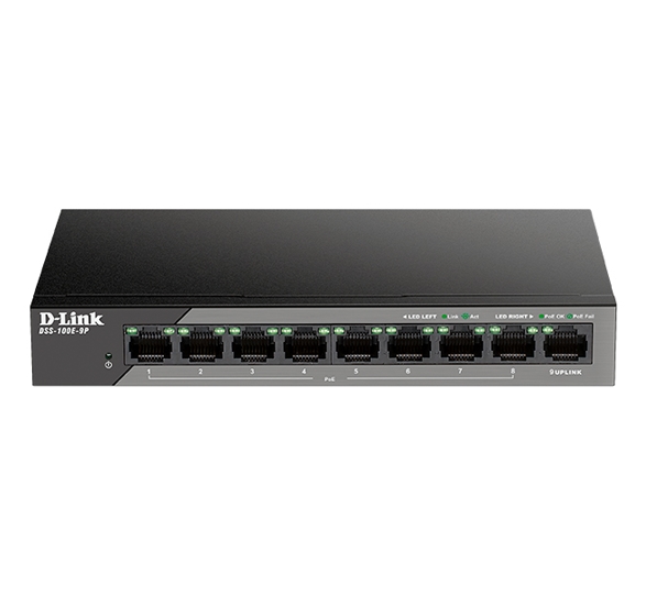Коммутатор D-Link DSS-100E-9P/A1A Коммутатор D-Link DSS-100E-9P/A1A