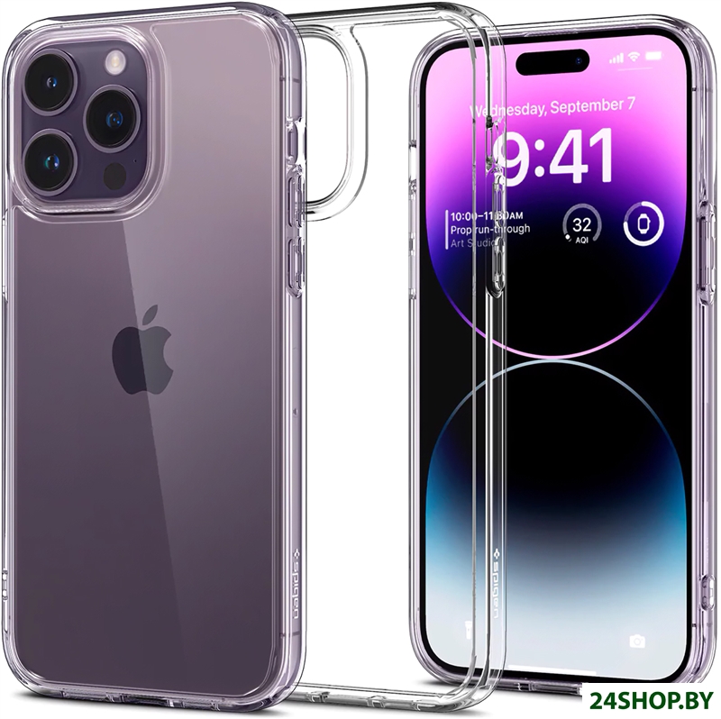 Чехол для телефона Spigen Ultra Hybrid iPhone 14 Pro Max ACS04816 (прозрачный) Чехол для телефона Spigen Ultra Hybrid iPhone 14 Pro Max ACS04816 (прозрачный)