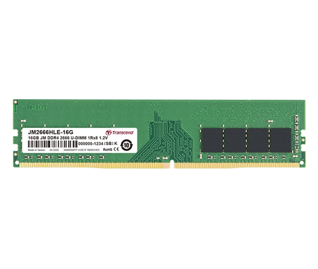 Оперативная память Transcend JetRam 16GB DDR4 PC4-21300 JM2666HLE-16G Оперативная память Transcend JetRam 16GB DDR4 PC4-21300 JM2666HLE-16G