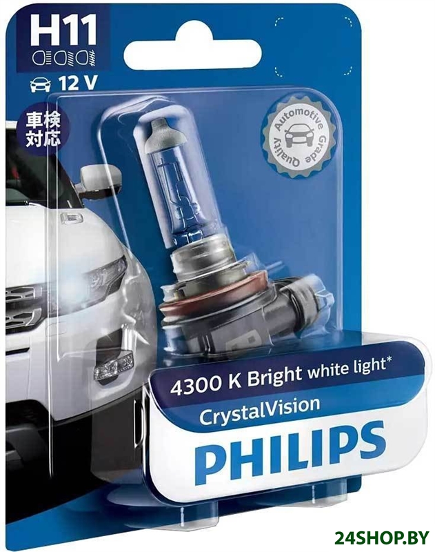 Галогенная лампа Philips H11 CrystalVision Blister 1шт Галогенная лампа Philips H11 CrystalVision Blister 1шт