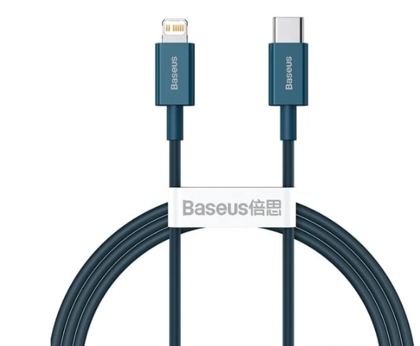 Кабель Baseus CATLYS-A03 USB Type-C - Lightning (1 м, синий) Кабель Baseus CATLYS-A03 USB Type-C - Lightning (1 м, синий)