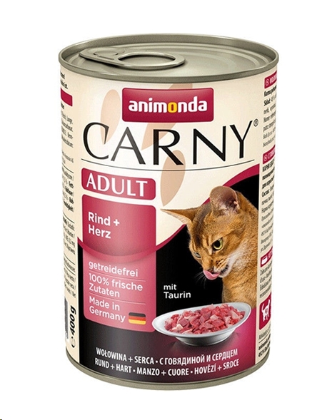 Консервированный корм для кошек Animonda Carny Adult с говядиной и сердцем индейки 0.4 кг Консервированный корм для кошек Animonda Carny Adult с говядиной и сердцем индейки 0.4 кг