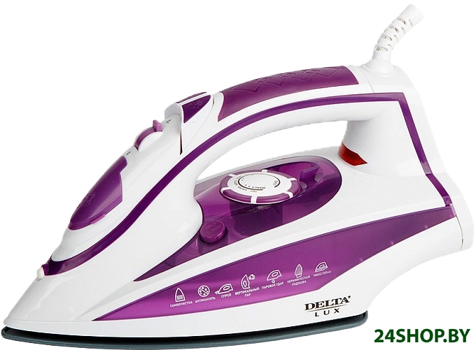 Утюг Delta Lux DL-352 (белый/фиолетовый) Утюг Delta Lux DL-352 (белый/фиолетовый)